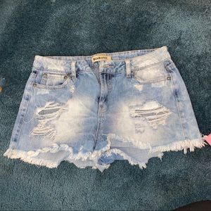 Distressed Jean Shorts